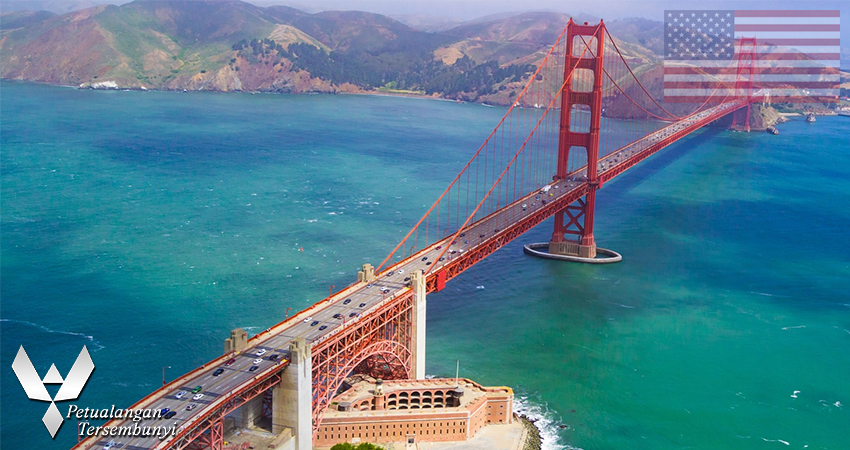 Bersepeda di Golden Gate, Amerika Serikat